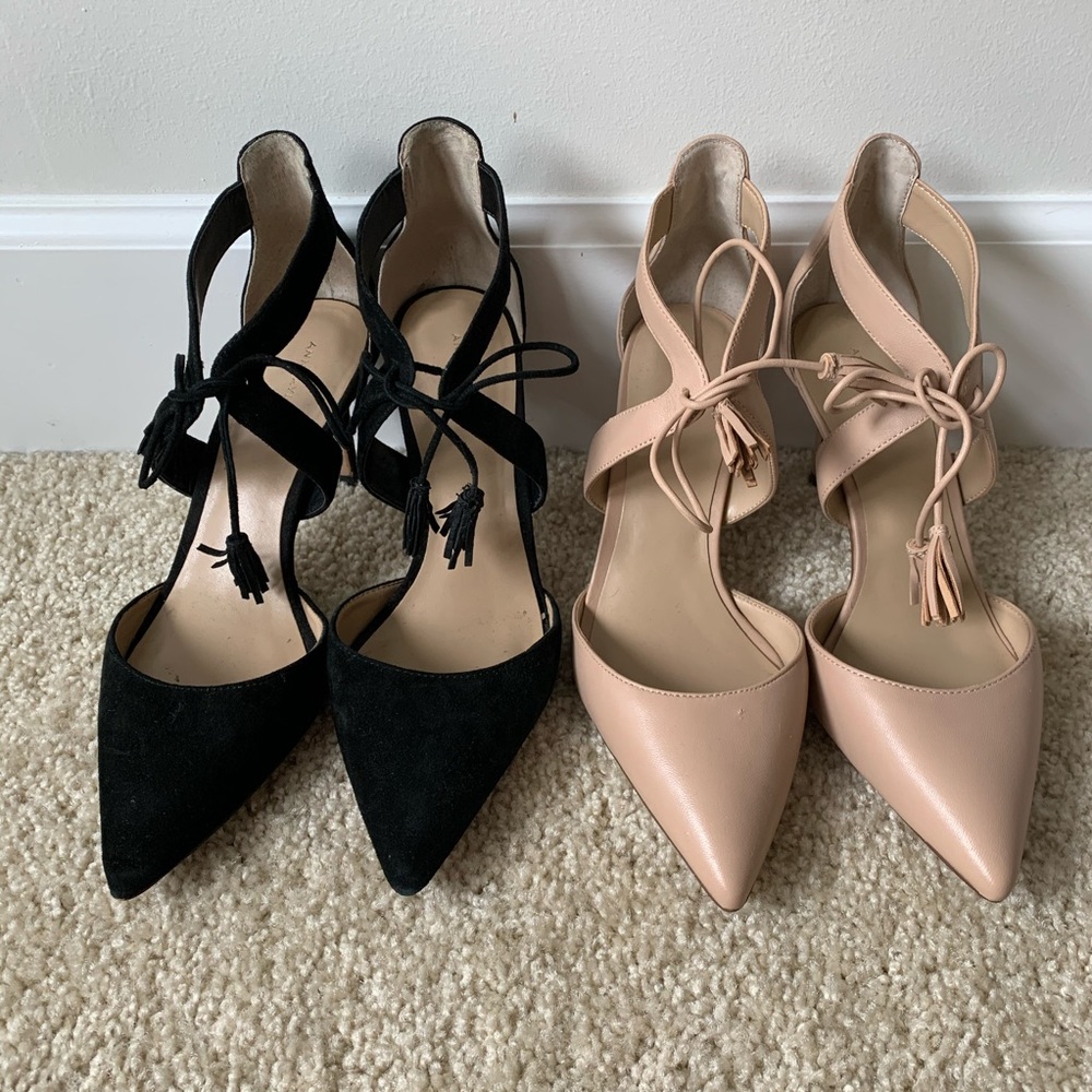 ANN TAYLOR Carson Leather Tassel Pumps - Picture 6 of 6
